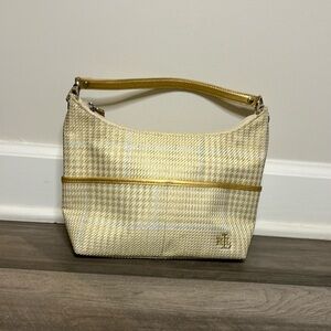 Ralph Lauren women gold shoulder bag gold and silver with gold strap
